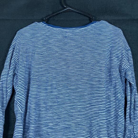 J Jill Womens Sweater Blue Striped Crew Neck Long Sleeve Modal Blend XS Petite - Picture 11 of 12